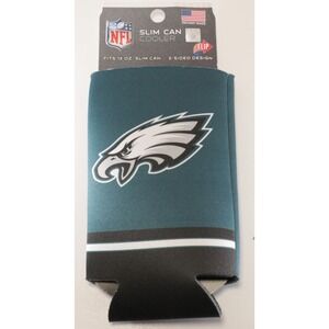 Philadelphia Eagles Slim Can Cooler Koozie NFL Football 2-Sided Made USA Green